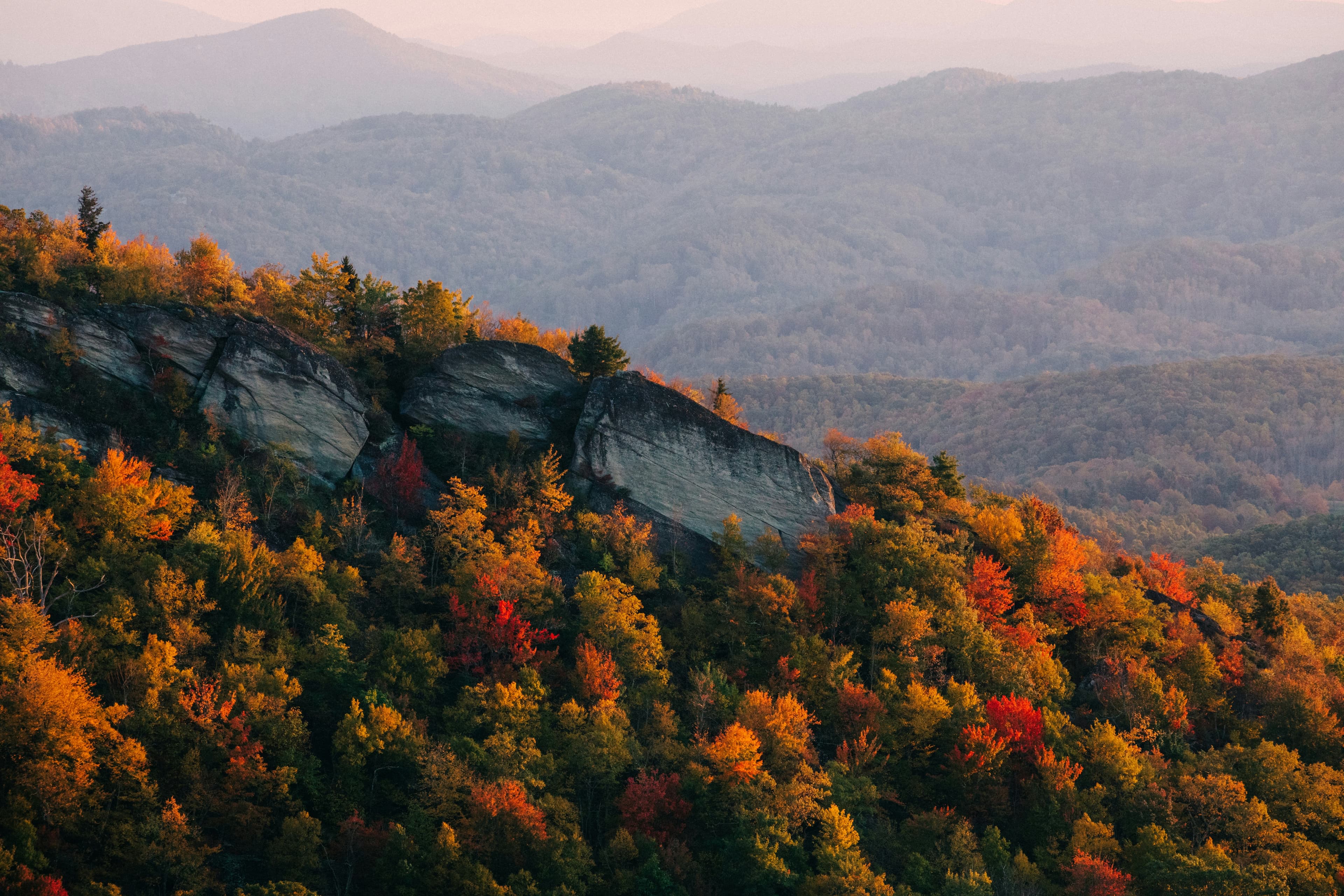 Mountain landscape near Shenandoah National Park and Lydia Mountain